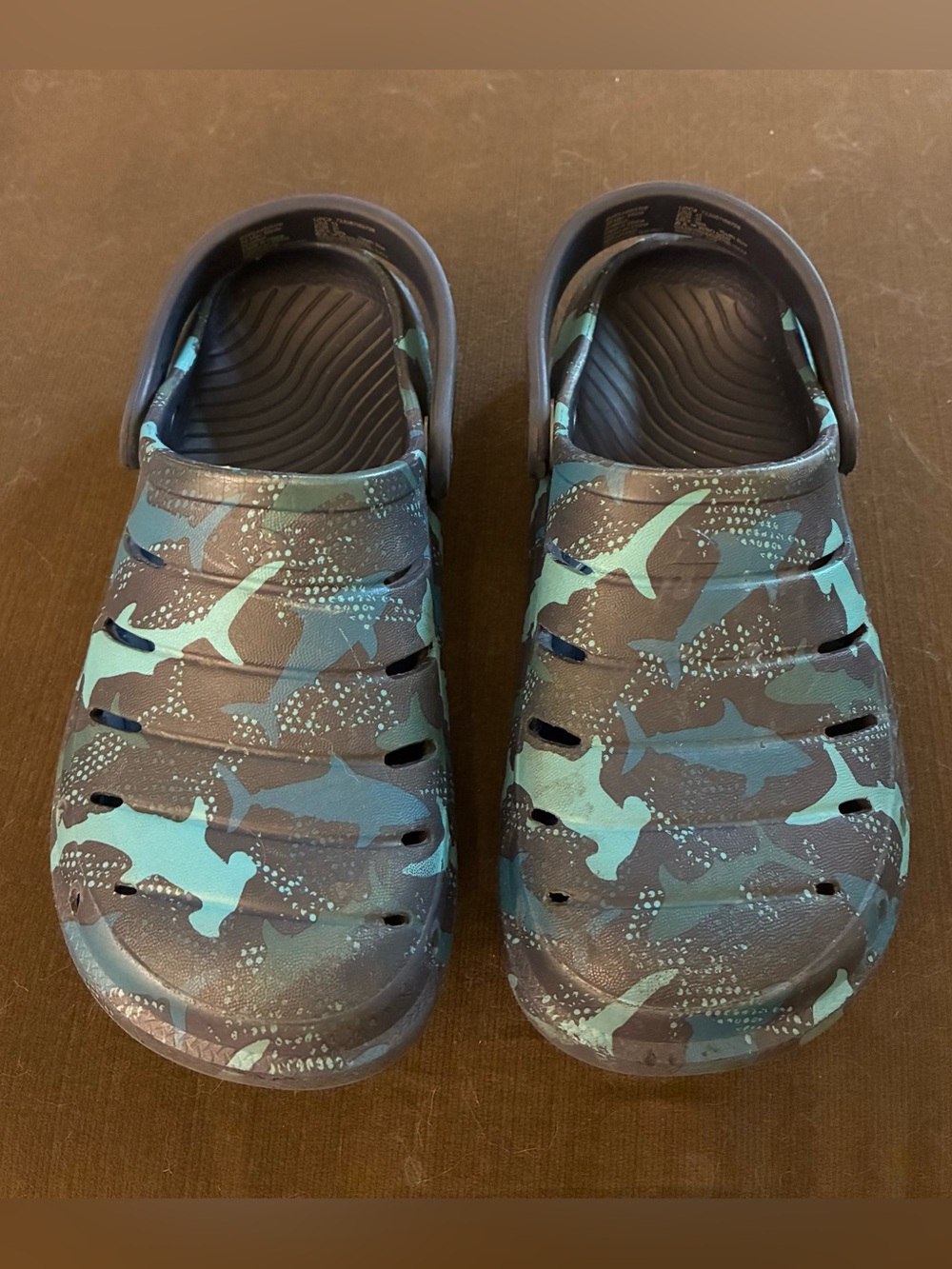 Discovery Shark Week EVA Slip-On Sandals Foam Clogs Water Shoes Kids Size 13